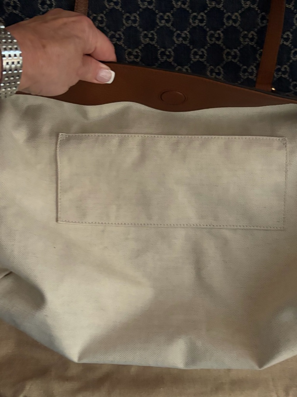 Gucci Ophidia GG Denim Tote Bag - Picture 10 of 13